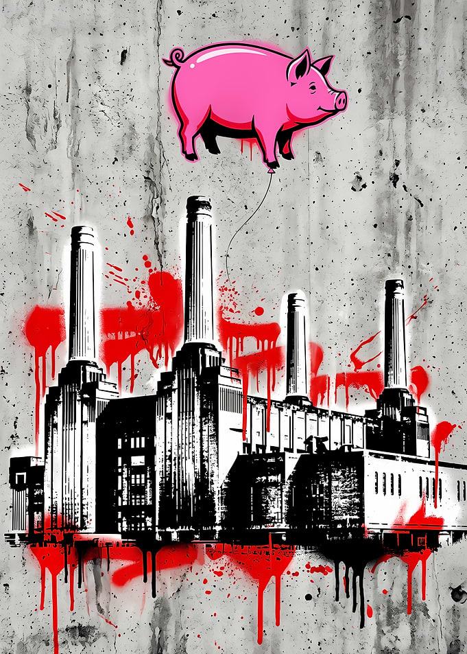 Pink Floyd Battersea Power Station Art