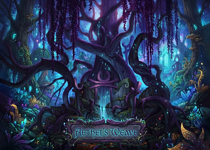 Aethel's Weave Enchanted Forest Scene