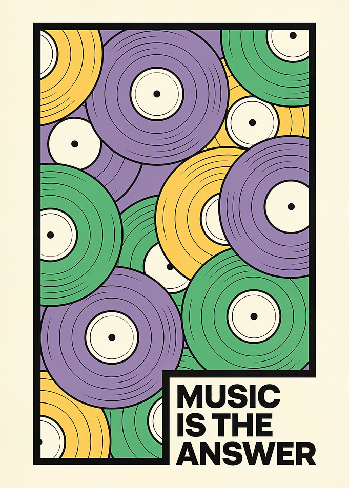 Music Quote Vinyl Poster
