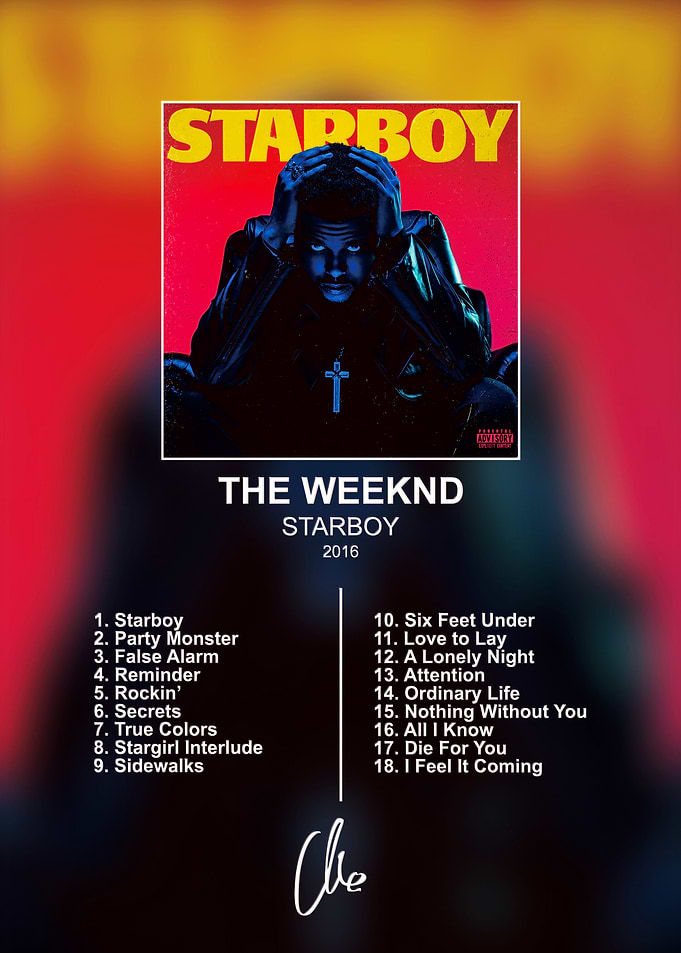 The Weeknd Starboy Album Poster