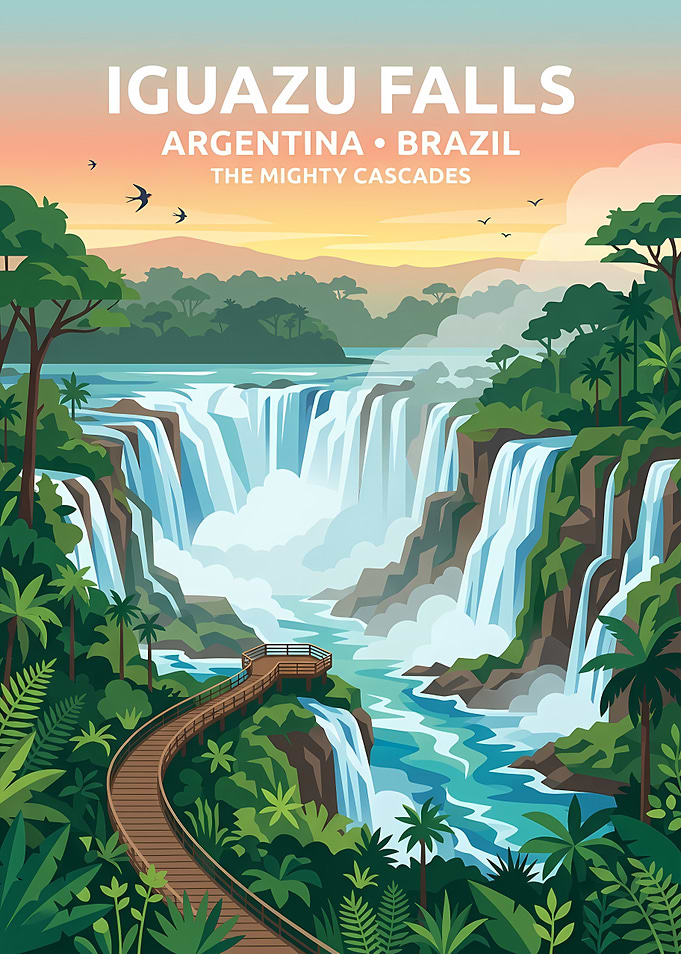 Iguazu Falls Travel Poster