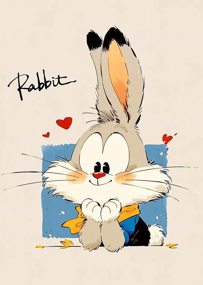 Cute Cartoon Rabbit Illustration
