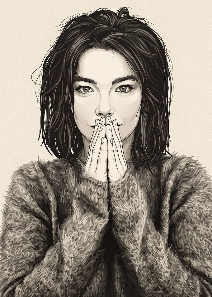 Björk Portrait Illustration