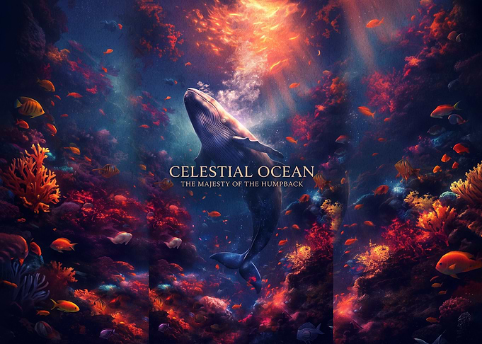 Celestial Ocean Humpback Whale Art