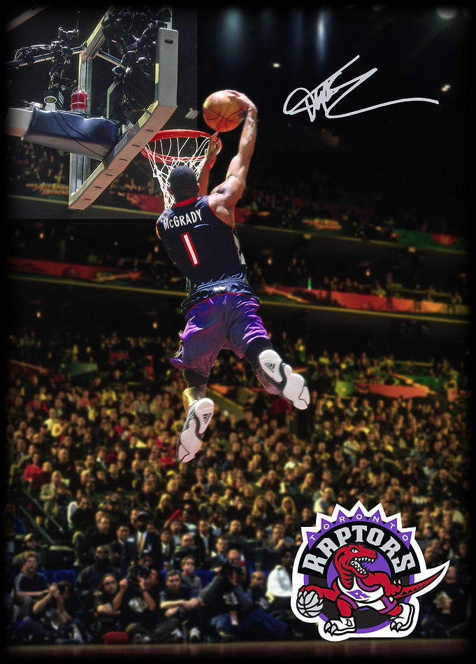 McGrady's Hardwood Classic Raptors Dunk