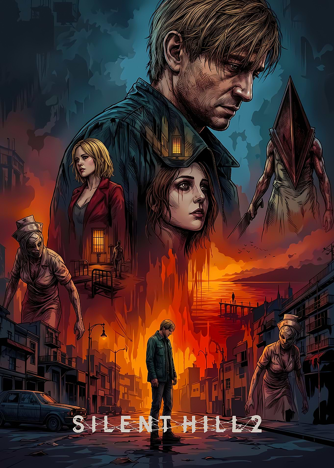 Silent Hill 2 Anime Style Game Poster