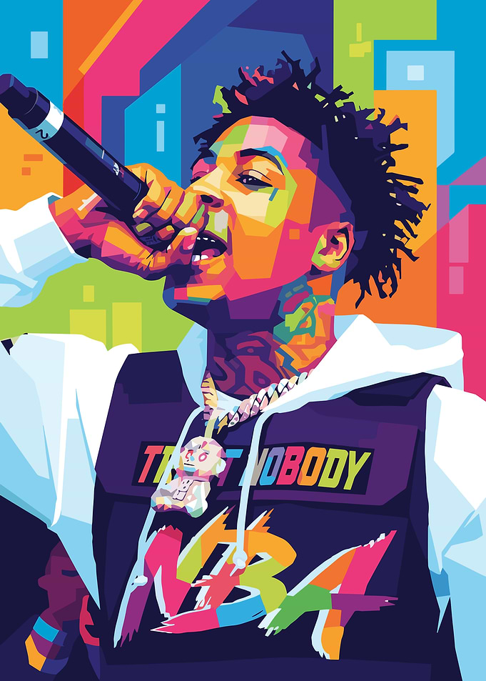 NBA YoungBoy Pop Art Portrait
