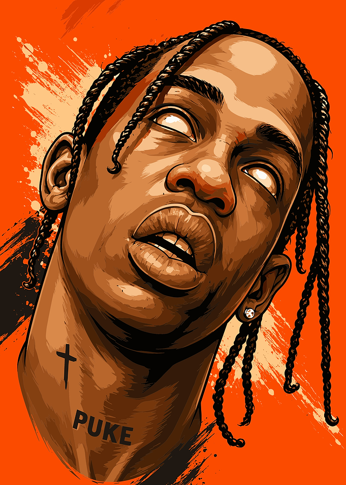 Travis Scott Portrait Illustration