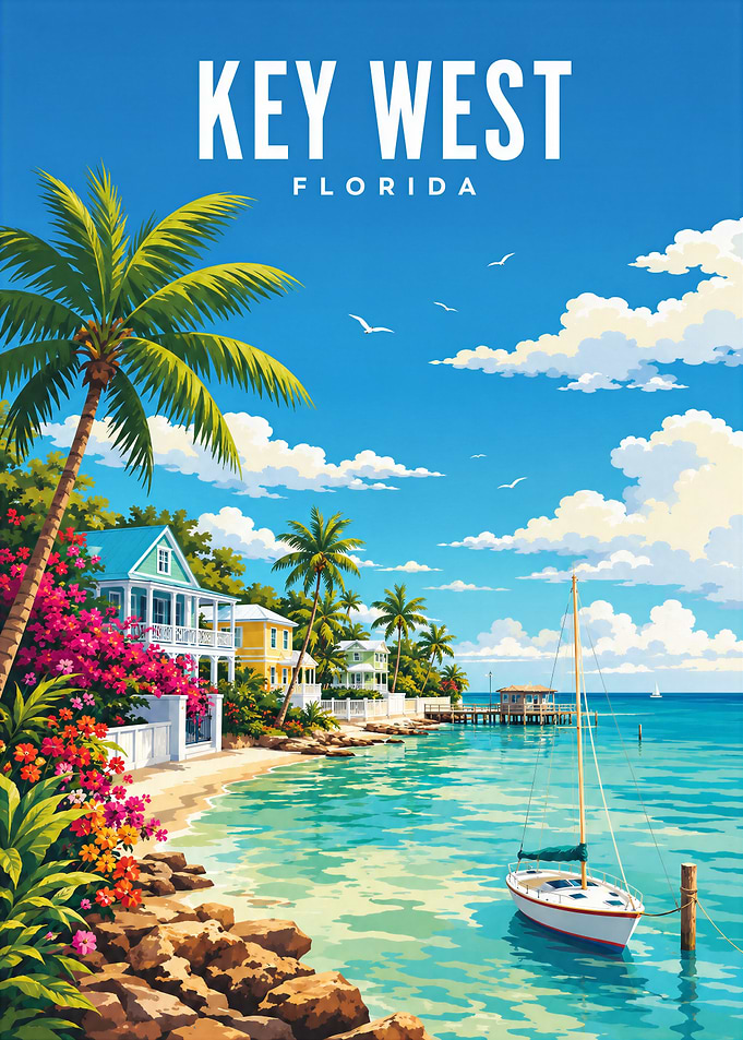 Key West Florida Travel Poster