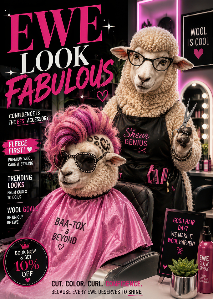 Ewe Look Fabulous Hair Salon Ad