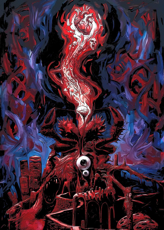 Surreal Eldritch Horror Abstract Art