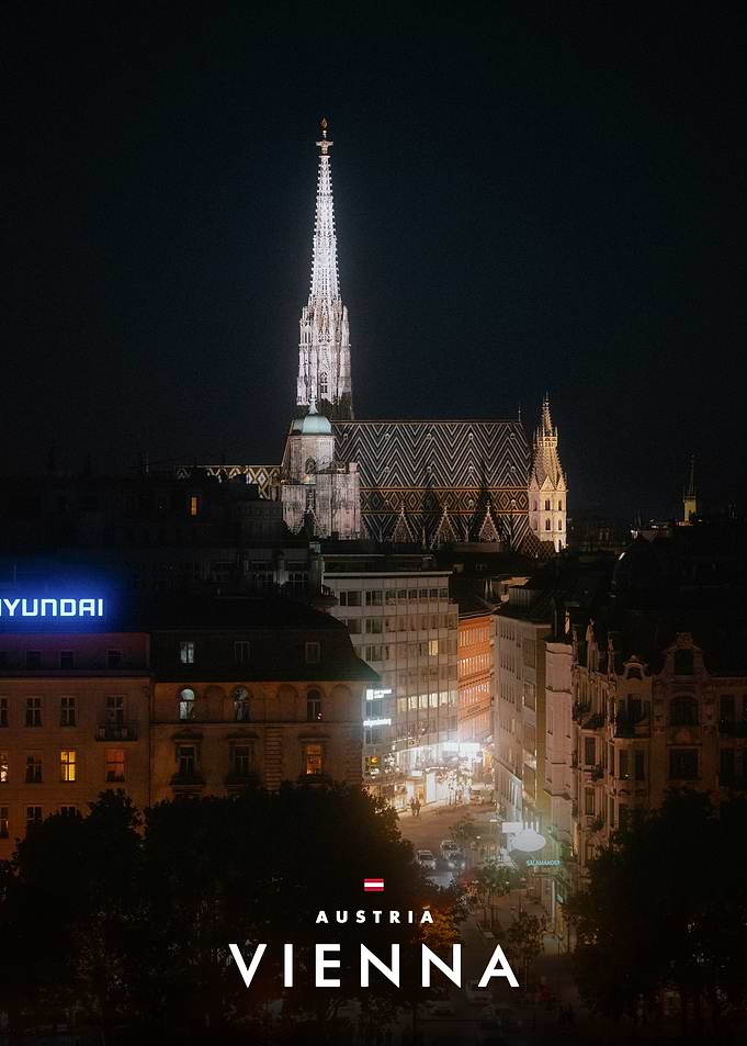 St. Stephen's Cathedral at Night, Vienna