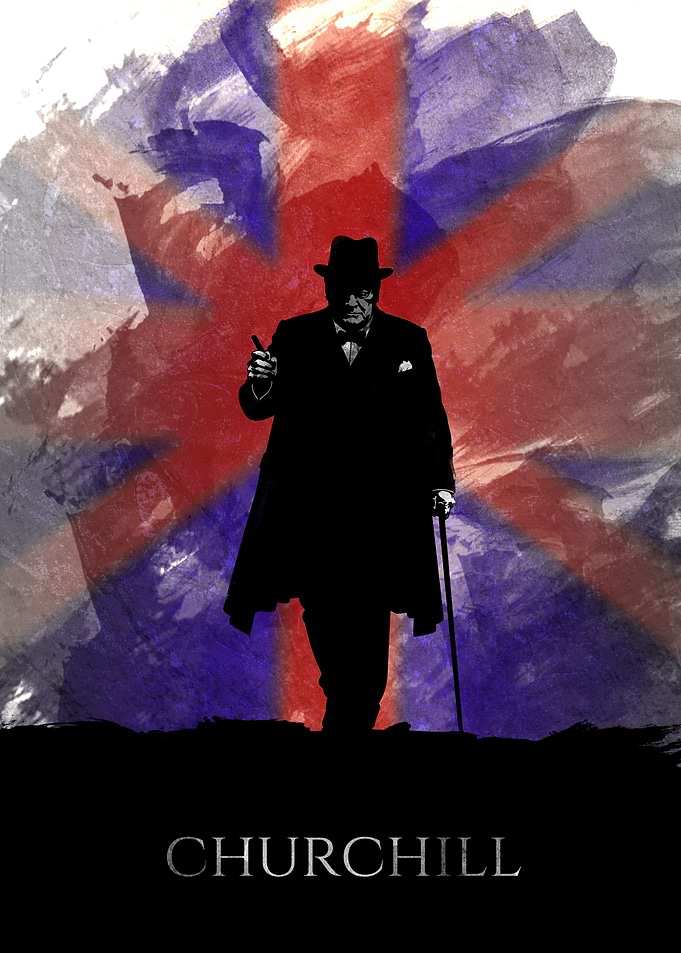 Winston Churchill Union Jack Poster