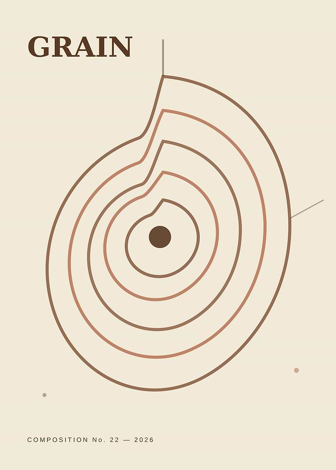 Minimalist Grain Abstract Line Art