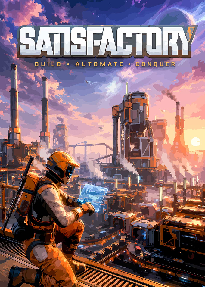 Satisfactory Video Game Key Art