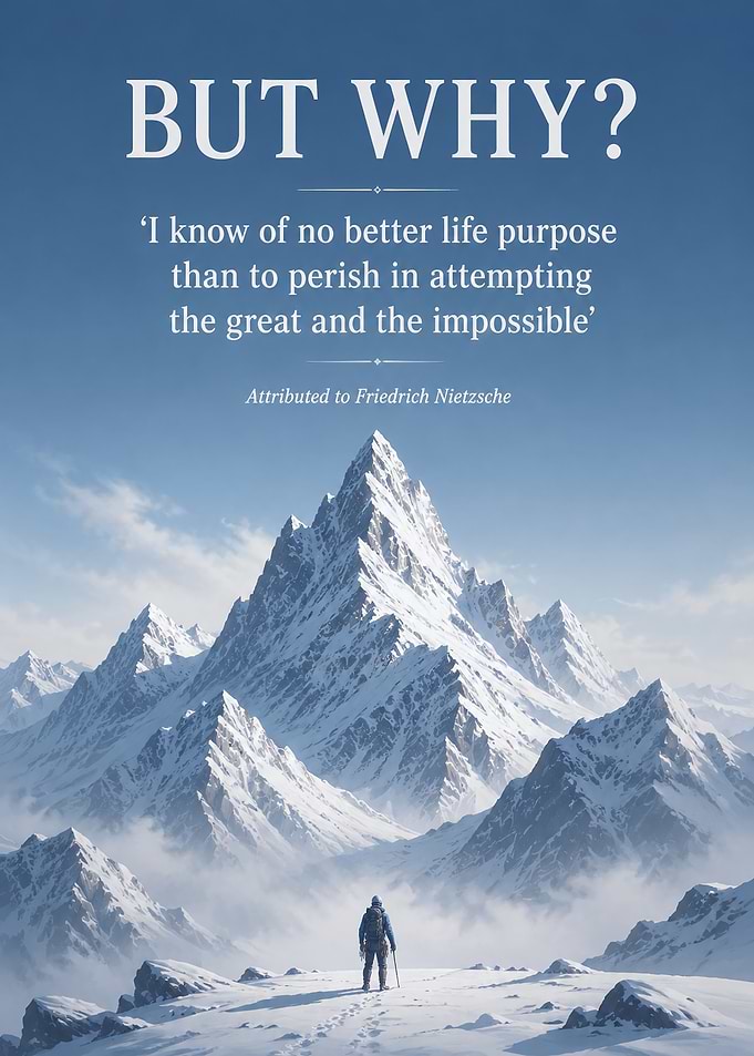 Nietzsche Quote Mountain Climber Poster