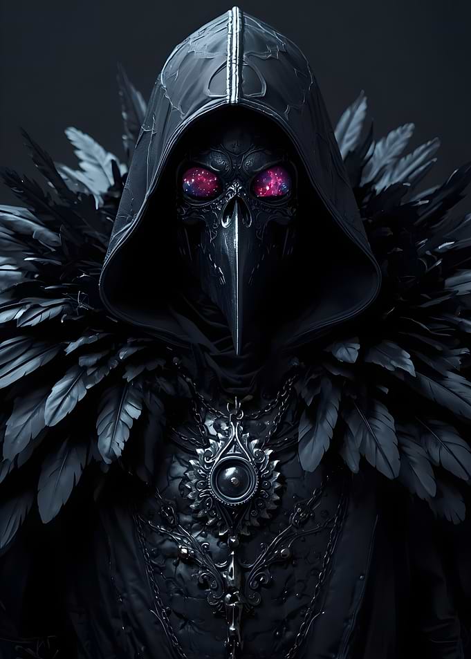 Cosmic Plague Doctor Portrait