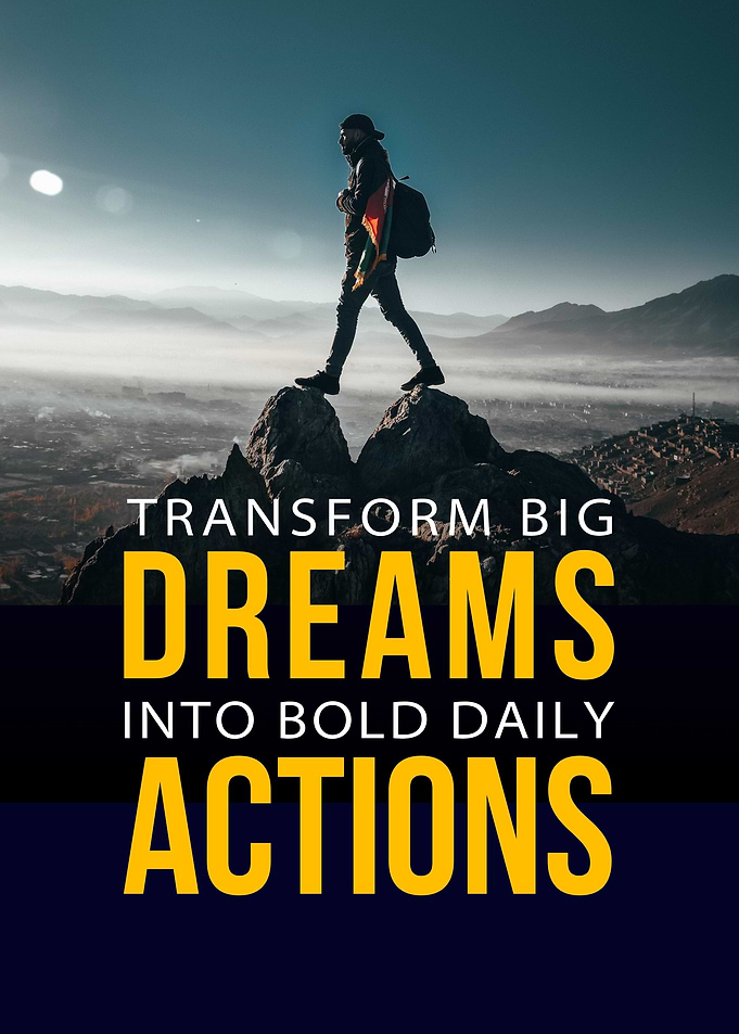 Big Dreams Bold Actions Motivational Wall Art