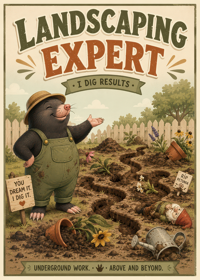 Landscaping Expert Mole Poster