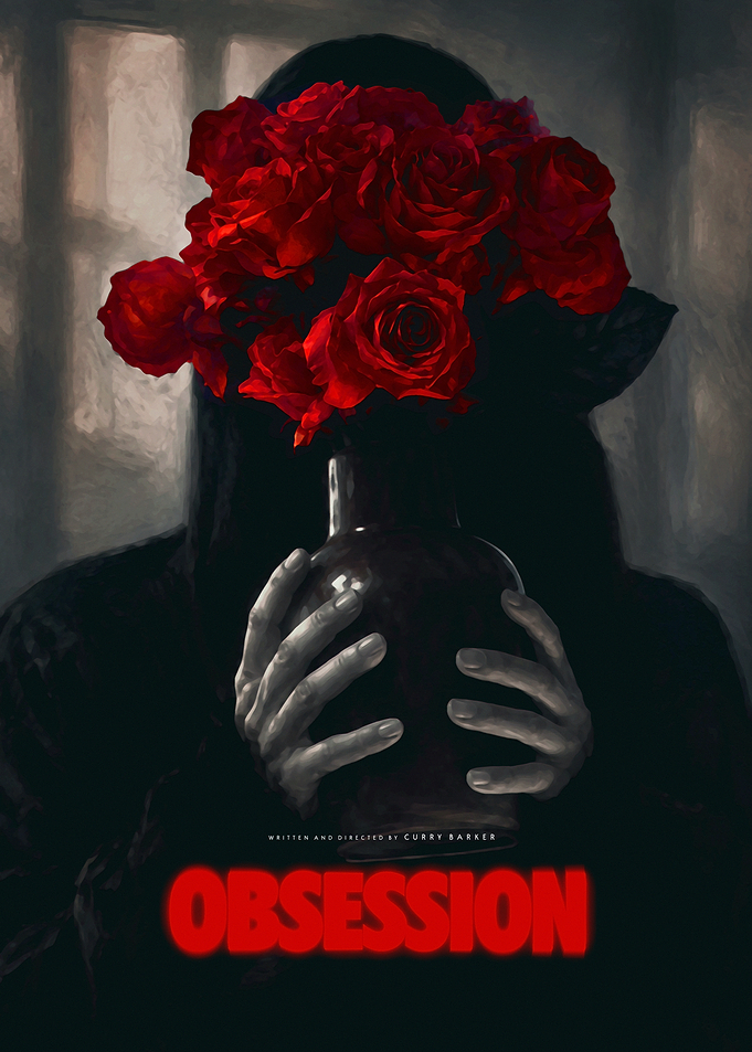 Obsession Movie Poster with Red Roses Obsession – Original Psychological Horror Movie Poster