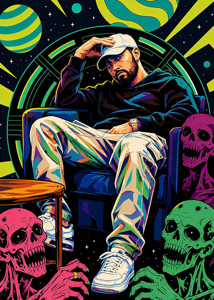 Eminem Space Throne Pop Art