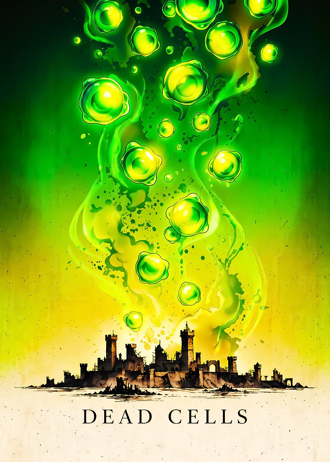 Dead Cells Castle Green Slime Poster