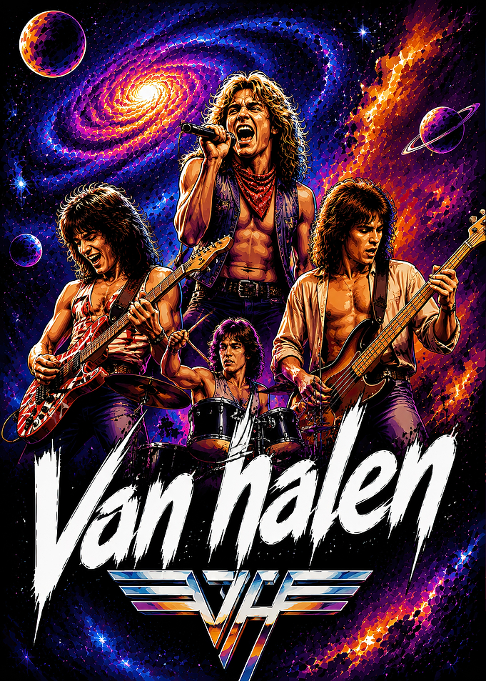 Van Halen Cosmic Rock Band Poster
