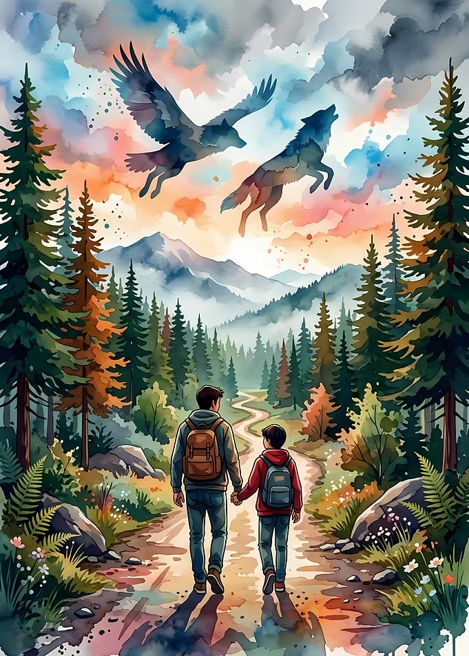 Father and Son Hiking Adventure