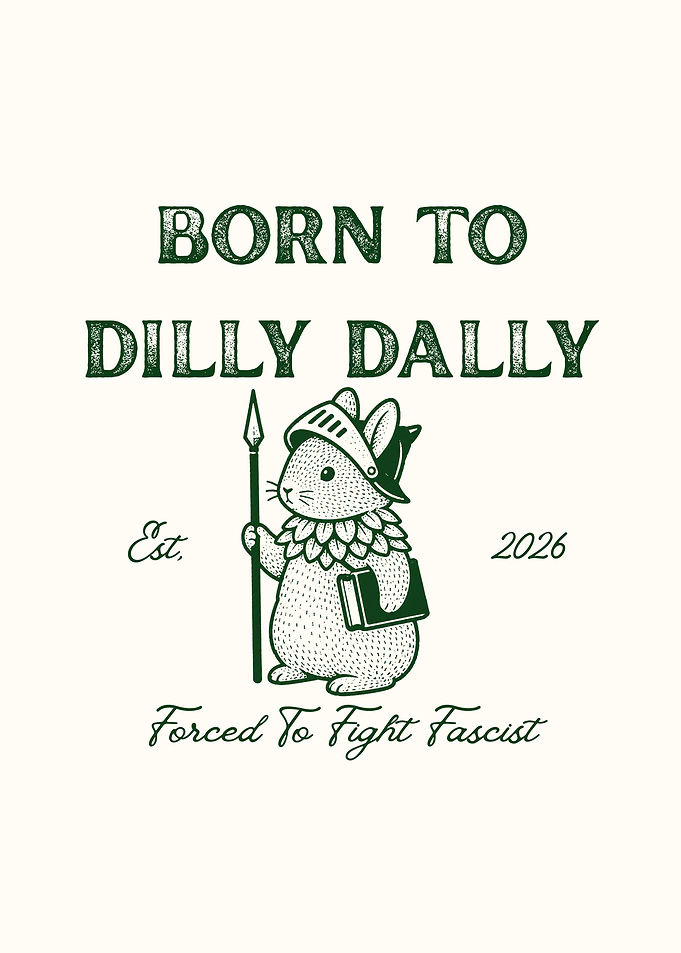 Born to Dilly Dally Rabbit Knight