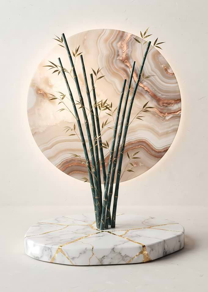 Elegant Bamboo Display Stand