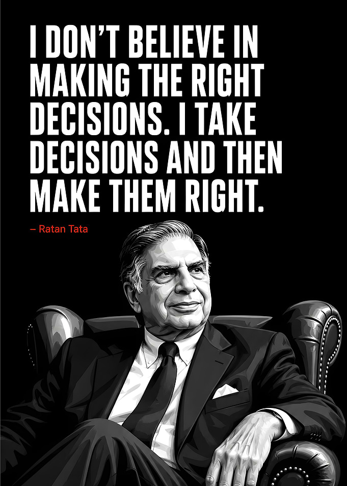 Ratan Tata Inspirational Quote Poster