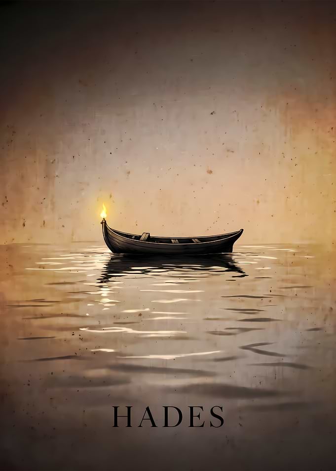 Hades Underworld Boat Minimalist Poster