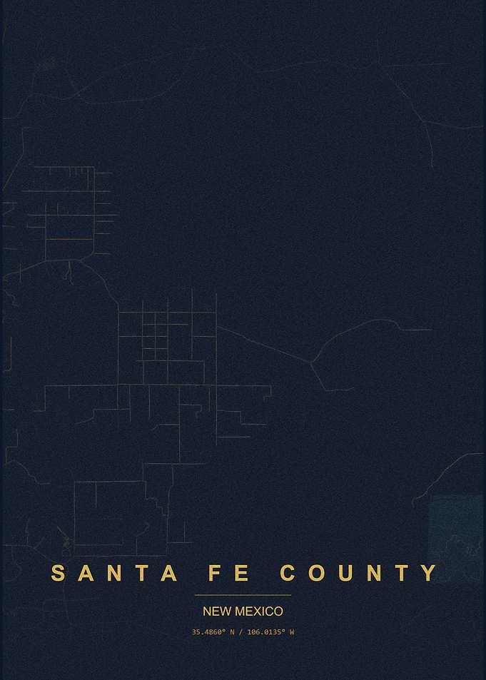 Santa Fe County Minimalist Map
