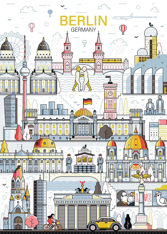 Berlin Travel City Poster