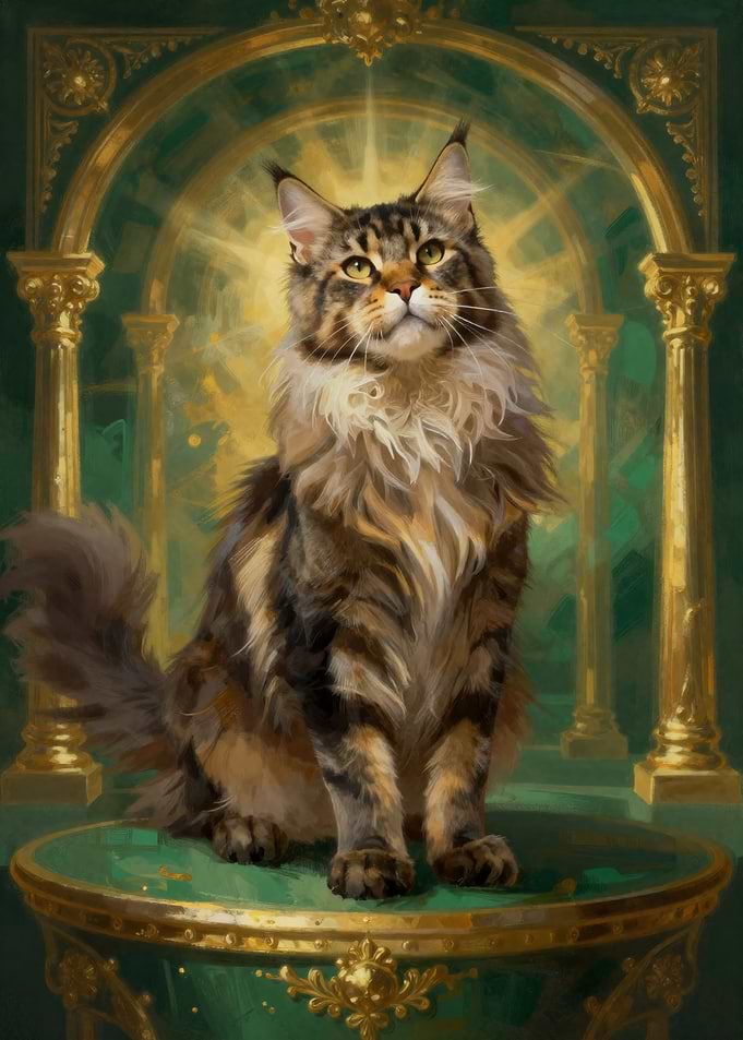 Regal Maine Coon Portrait
