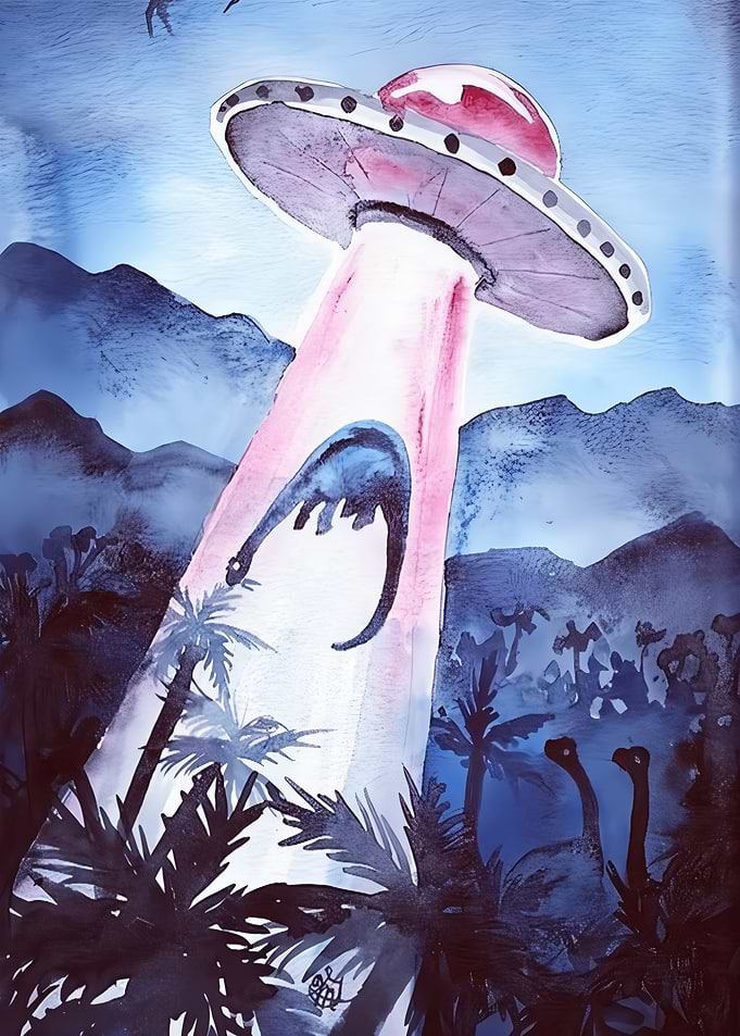Dinosaur Abduction by UFO