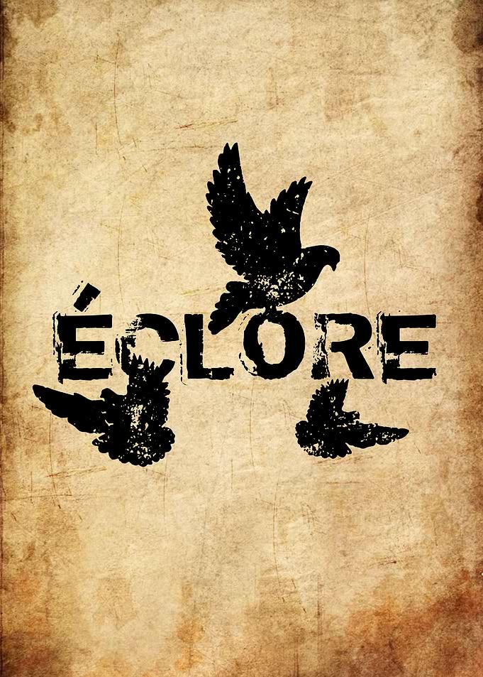 Eclore Typography with Flying Birds