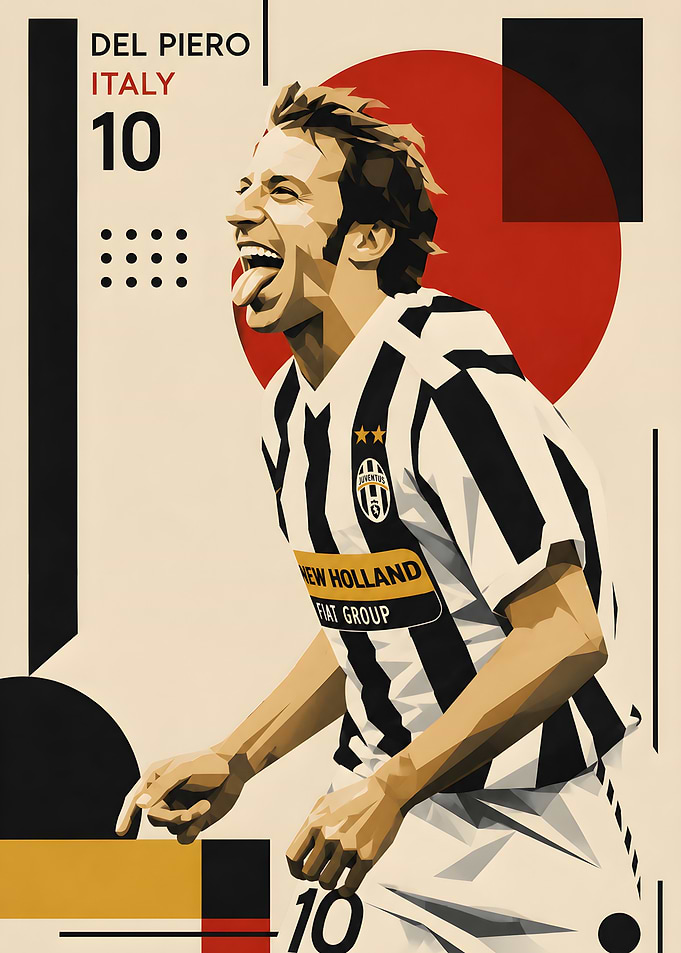 A.D Piero Juventus Poster