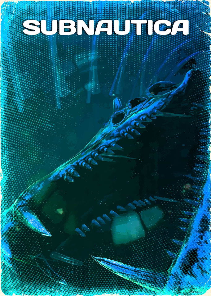 Subnautica Reaper Leviathan Poster