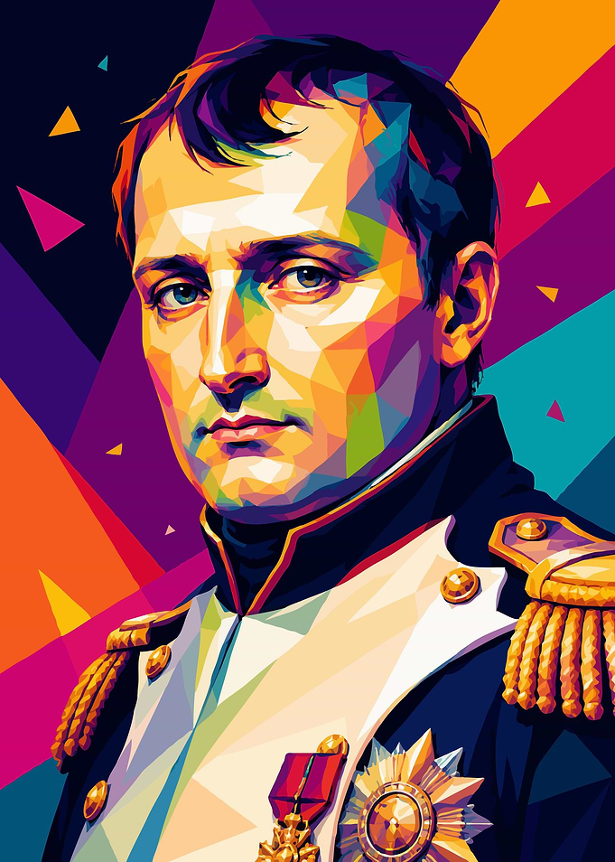 Pop Art Portrait of Napoleon Bonaparte