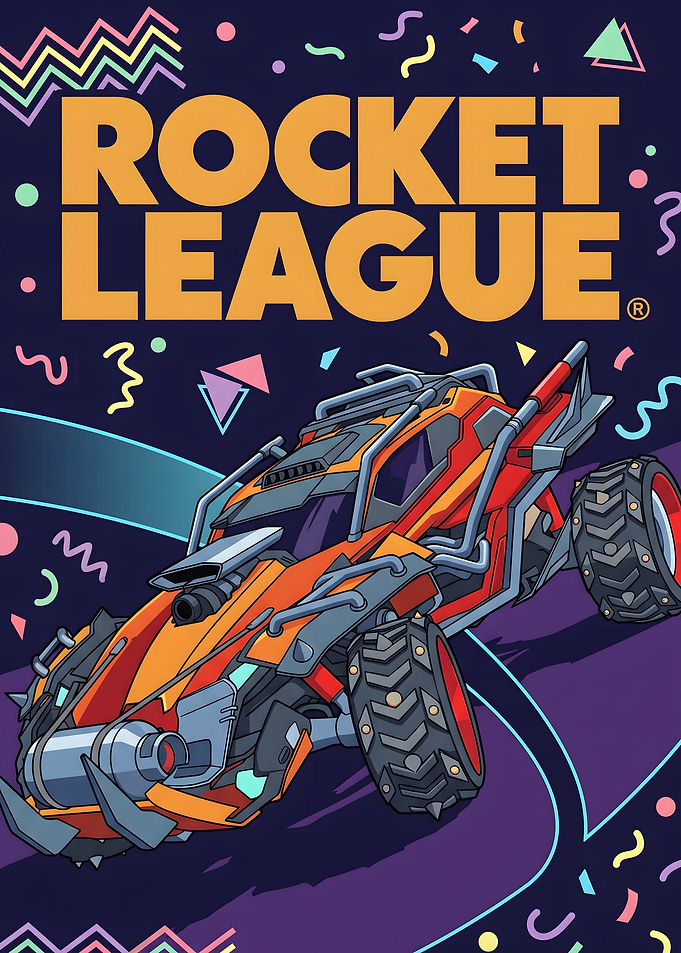 Rocket League Octane Car Poster