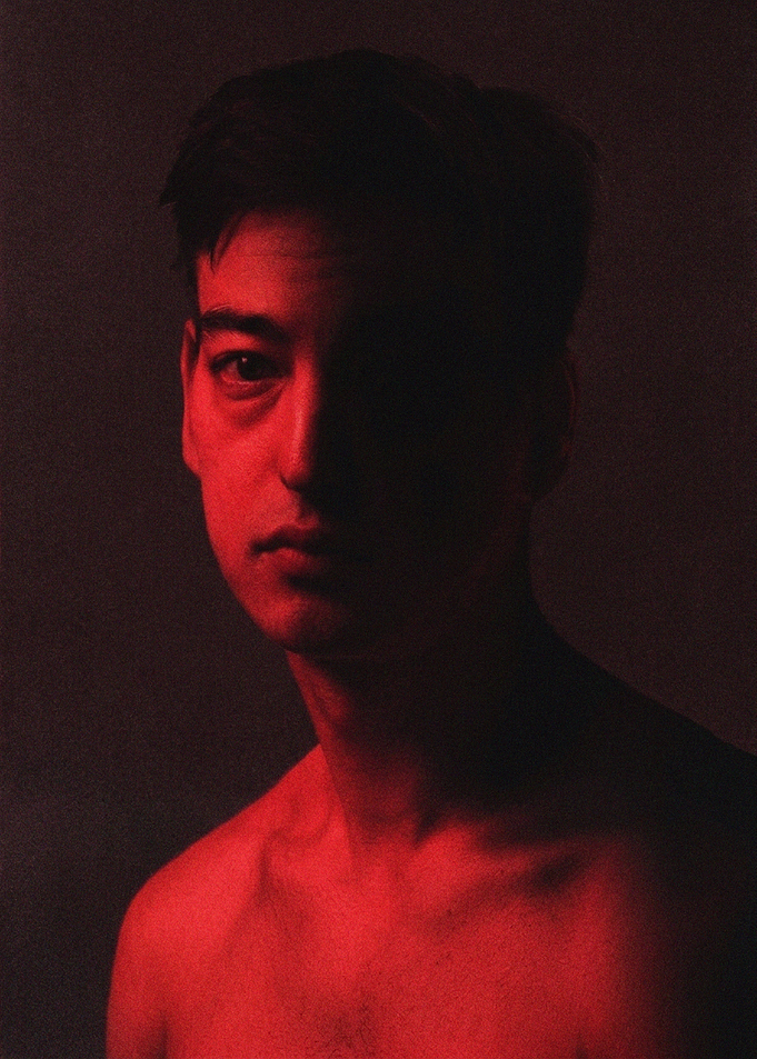 Joji Portrait in Red Lighting