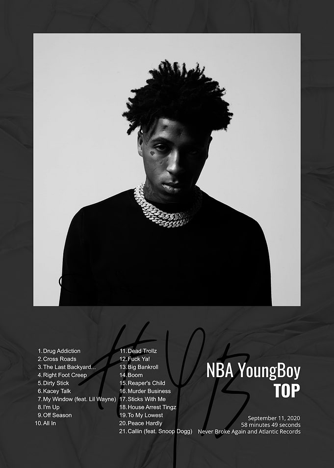NBA YoungBoy Top Album Poster