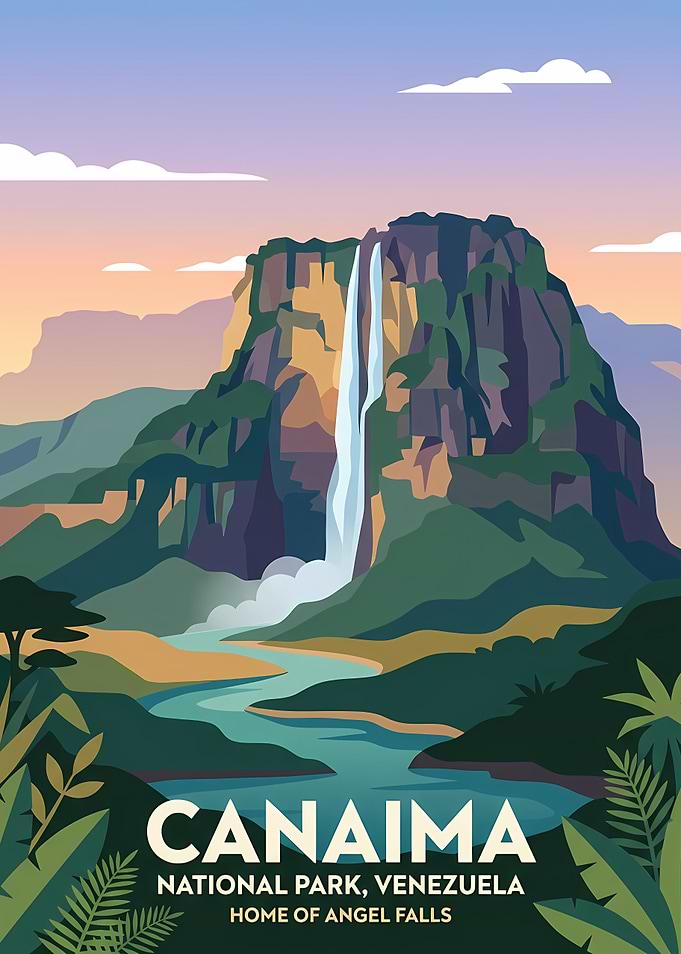 Canaima National Park Travel Poster