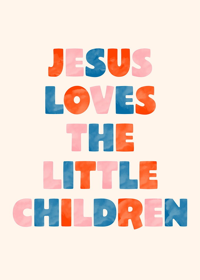 Jesus Loves The Little Children Poster