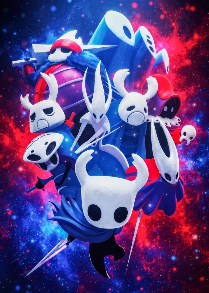 Hollow Knight Characters Cosmic Poster