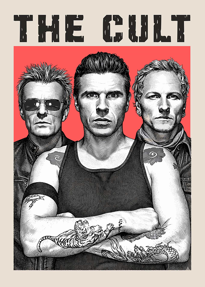 The Cult Band Portrait Poster