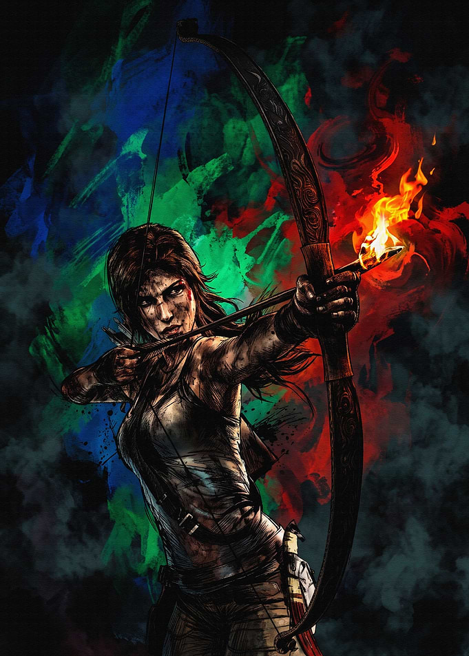 Lara Croft Tomb Raider Archer Art