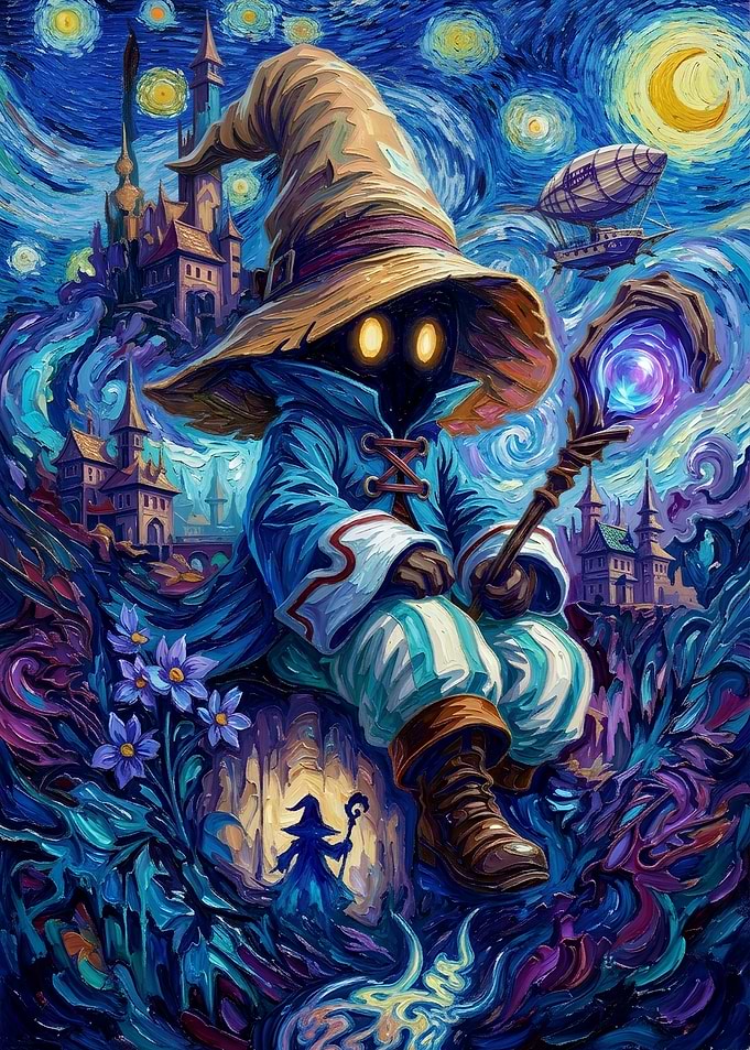 Vivi Ornitier in Starry Night Style