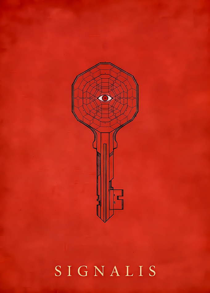 Signalis Game Key Minimalist Poster